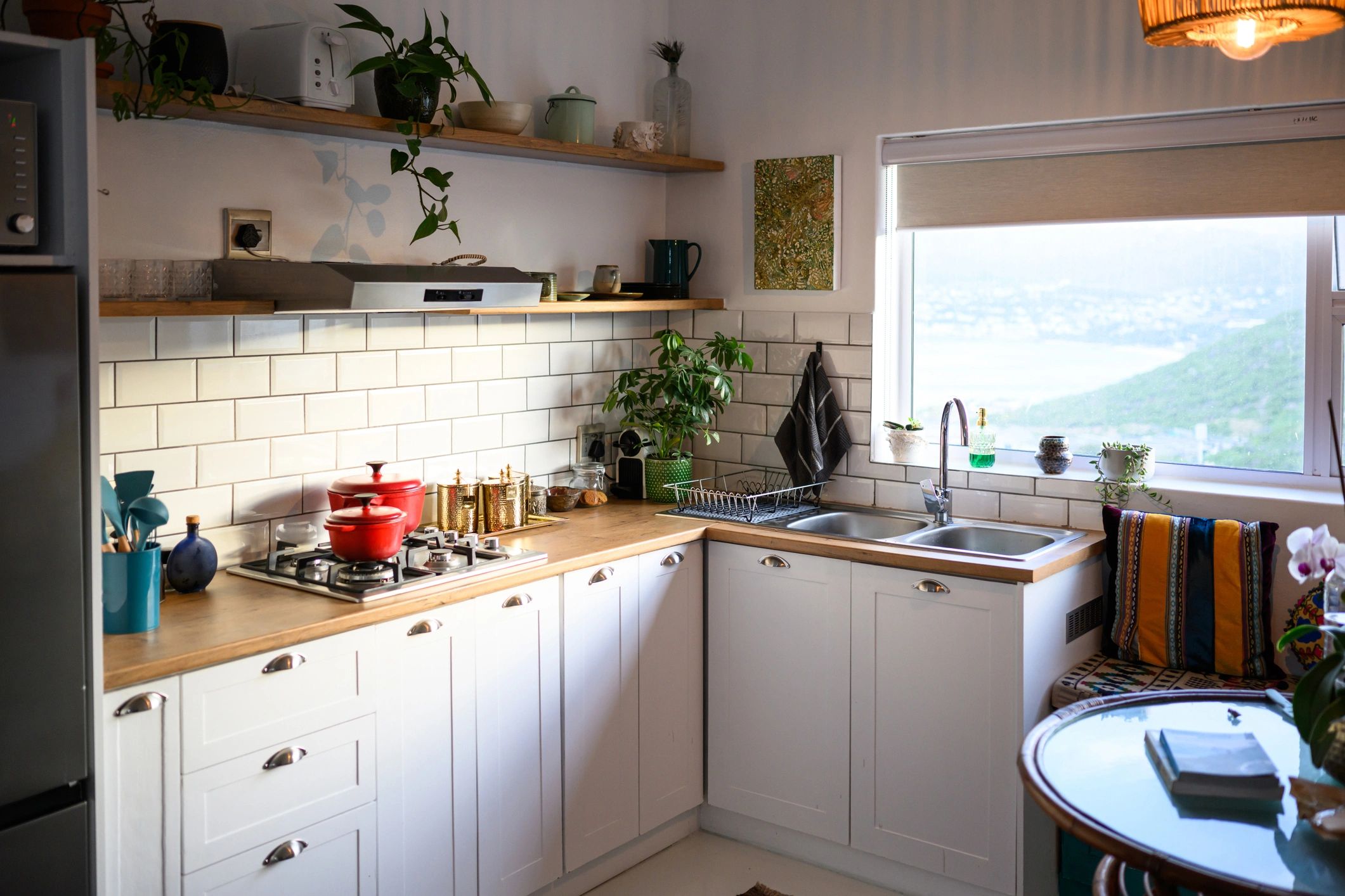 Bright modern kitchen featured in a home marketing plan