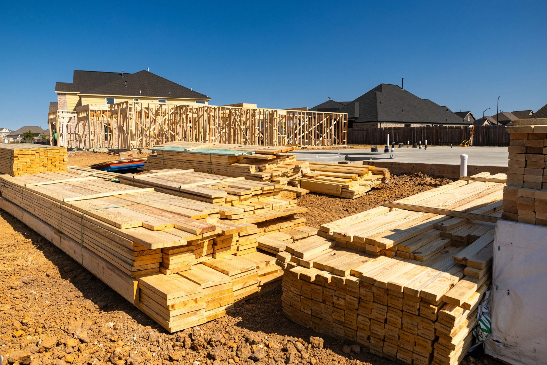 New home construction site